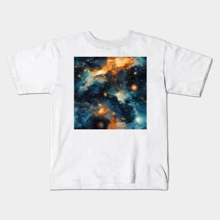 Van Gogh Starry Night Outer Space Pattern 13 Kids T-Shirt
